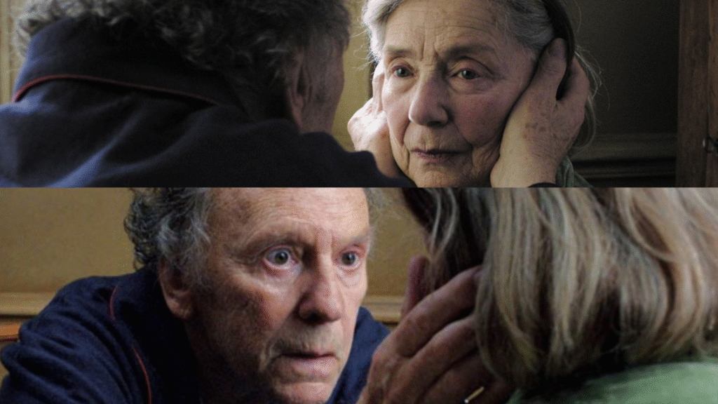 Cena de filme de Amor.